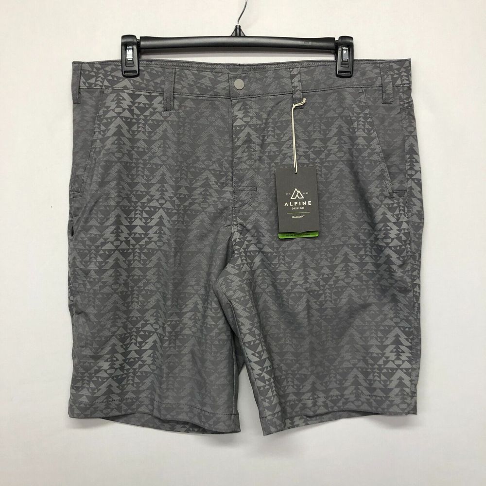 NWT Alpine Design Men Trail Head Tech Shorts Size 40 Gray Polyester Blend M130 5